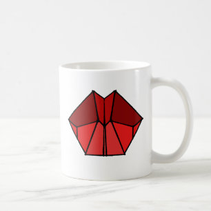 Kubiklippenrot schattiert Kaffee-Tassen-Schale Kaffeetasse