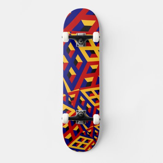 Kubikmuster Skateboard (Vorderseite)