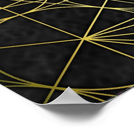 Kubiknetz von Metatron Poster (Ecke)