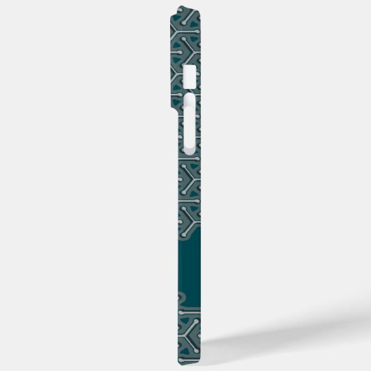 Kubikstahlname dunkel aquamarin gemustert Case-Mate iPhone hülle (Rückseite / Links)