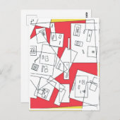 Kubische Weltpostkarte Postkarte (Vorne/Hinten)