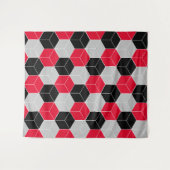 Kubisches 3D-Muster Wandteppich (Vorderseite (Horizontal))