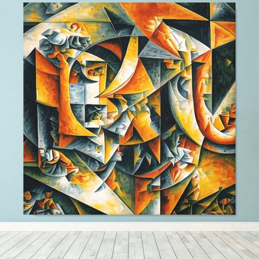 Kubiselandschaft 2 leinwanddruck (Insitu (Holzboden))