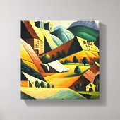 Kubislandschaft Leinwanddruck (Vorderseite)