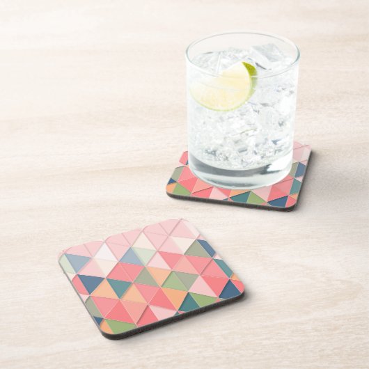 KUBISM pastellfarbene Shades GEOMETRIC - MONOGRAM Untersetzer (Rechte Seite)