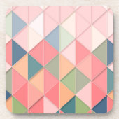 KUBISM pastellfarbene Shades GEOMETRIC - MONOGRAM Untersetzer (Vorderseite)