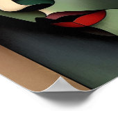 Kubismus Abstrakt Modernes Poster (Ecke)