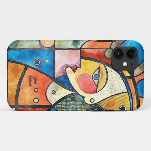 Kubismus-Design Case-Mate iPhone Hülle (Rückseite (Horizontal))