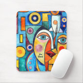 Kubismus-Design Mousepad (Mit Mouse)