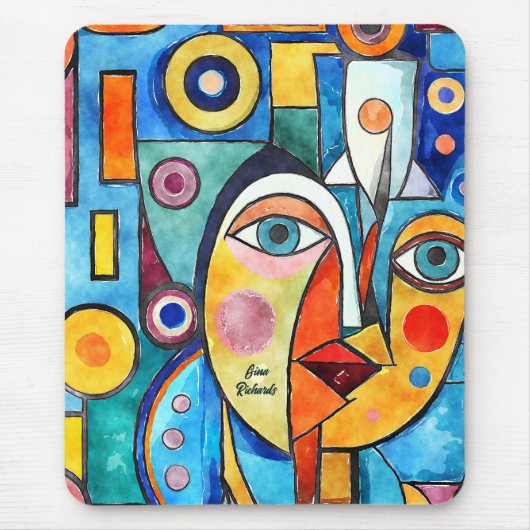 Kubismus-Design Mousepad (Vorne)