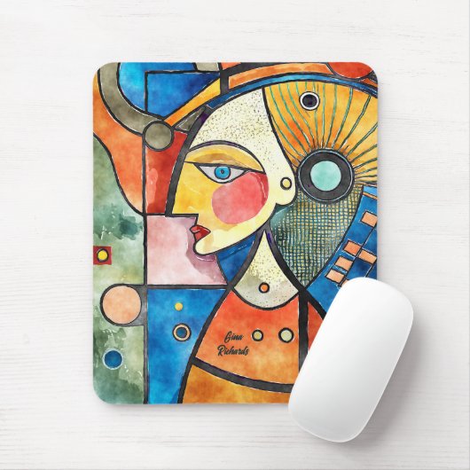 Kubismus-Design Mousepad (Mit Mouse)