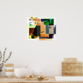 Kubismus Faces Poster (Küche)