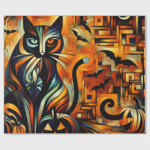 Kubismus Halloween Cat