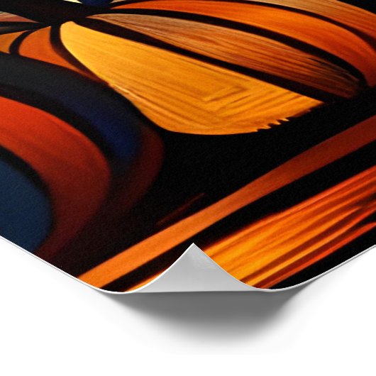 Kubismus Halloween Cat Poster (Ecke)