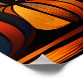 Kubismus Halloween Cat Poster (Ecke)