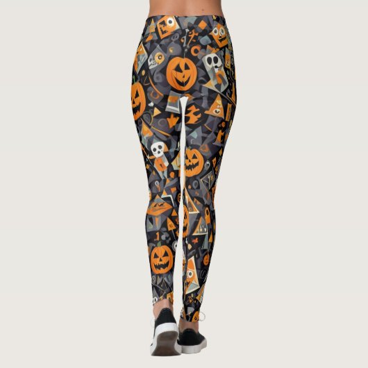 Kubismus Halloween Leggings (Rückseite)