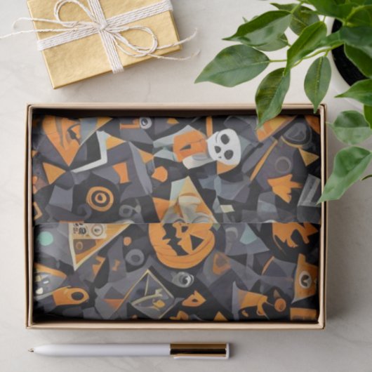 Kubismus Halloween Seidenpapier (Geschenk)