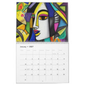 Kubismus im Stil von Picasso. 2025 Kalender (Jan 2027)