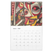 Kubismus im Stil von Picasso. 2025 Kalender (Mär 2027)