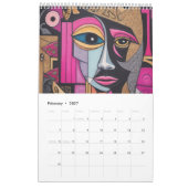 Kubismus im Stil von Picasso. 2025 Kalender (Feb 2027)