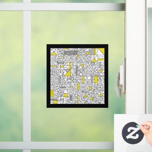 Kubismus Maze Fensteraufkleber (Zuhause)
