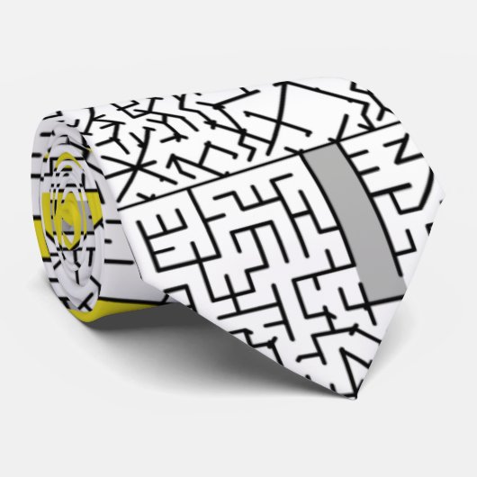 Kubismus Maze Krawatte (Gerollt)