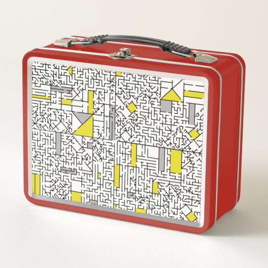Kubismus Maze Metall Brotdose (Vorderseite)