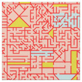 Kubismus Maze Stoff (Nahaufnahme)