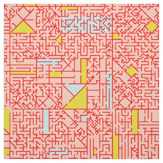 Kubismus Maze Stoff (Muster)