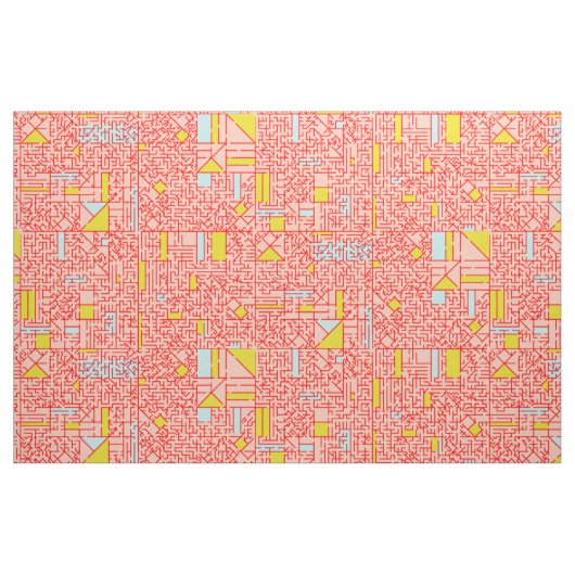 Kubismus Maze Stoff (Fat Quarter (45,7 x 55,9 cm))