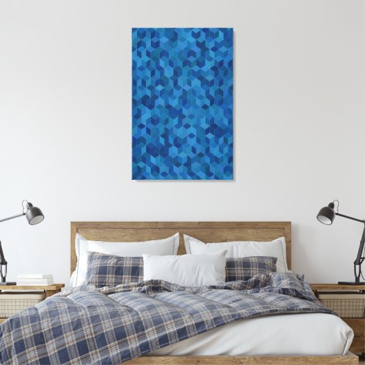 Kubismus Muster Abstrakte Leinwand Kunst (Insitu (Schlafzimmer))