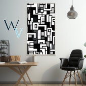 Kubismus Schwarz-Weiß-Kunst Poster