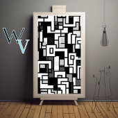 Kubismus Schwarz-Weiß-Kunst Poster