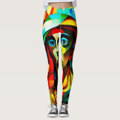 Kubismus Stilvolle Leggings (Vorderseite)