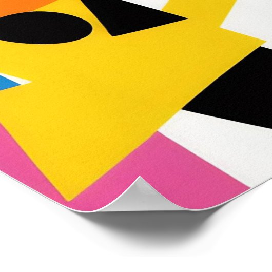 Kubismus tanzendes Party Poster (Ecke)