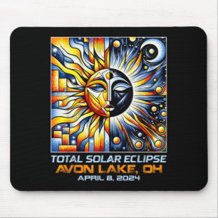 Kubismus Totale Sonnenfinsternis Avon Lake Ohio Mousepad