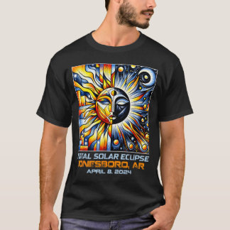 Kubismus Totale Sonnenfinsternis Jonesboro Arkansa T-Shirt