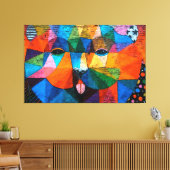 Kubismus Urban Art Leinwanddruck (Insitu (Wohnzimmer))