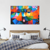 Kubismus Urban Art Leinwanddruck (Insitu (Schlafzimmer))