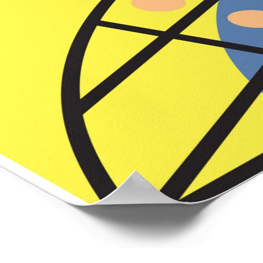 Kubismus weibliches Portrait farbenfroh Poster (Ecke)