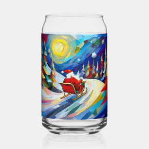 Kubismus Weihnachtsmann Weihnachtsfeier  Dosenglas