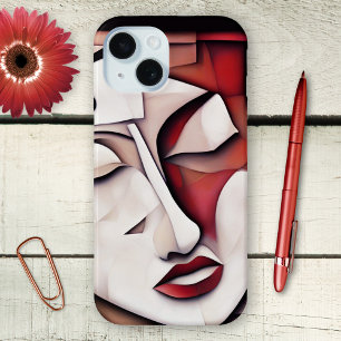 Kubismus Zeitgenössische Kunst Abstraktes Gesicht  Case-Mate iPhone Hülle