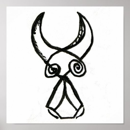 Kubist Bull Poster (Vorne)