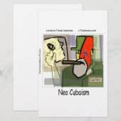 Kubist Castro NeoCubaism Funny Briefpapier (Vorne/Hinten)