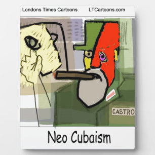 Kubist Castro NeoCubaism Funny Fotoplatte