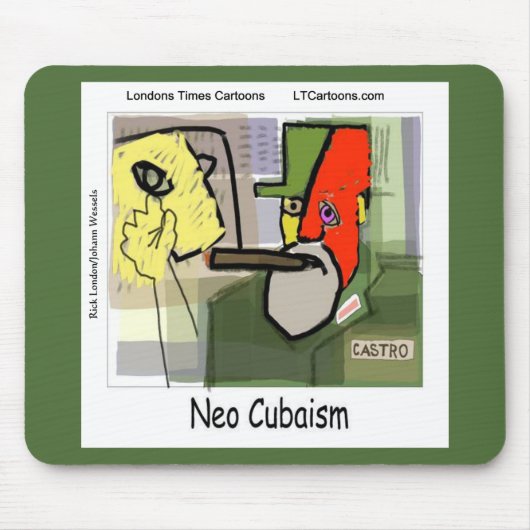 Kubist Castro NeoCubaism Funny Mousepad (Vorne)