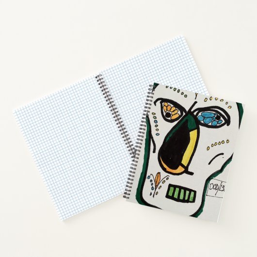 Kubist Day of the Dead Skull Spiral Notebook Notizblock (Innenseite)