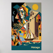 Kubist Malaga Poster (Vorne)