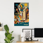 Kubist Malaga Poster (Heimbüro)