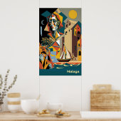 Kubist Malaga Poster (Küche)